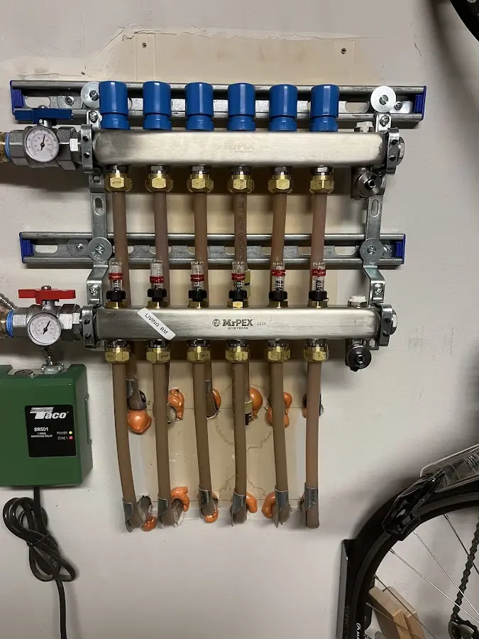 Plumber performing Gas Line Installation at a residential property in Northern Cambria